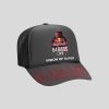 Men Vision of Super Accessories | Black Trucker With Red Bull 64 Bars Graphics