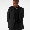 Men Vision of Super Suits | Black Blazer With Internal Flames