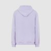 Men Vision of Super Sweatshirts | Lilac Hoodie With Embroidered Flaming Heart