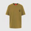 Men Vision of Super T-Shirts | Plantation T-Shirt With Embroidered Flaming Heart