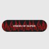 Men Vision of Super Accessories | Black Skateboard With Red Spray Flames