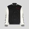 Men Vision of Super Outwear | Black Varsity Jacket