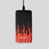 Men Vision of Super Accessories | Black Powerbank With Red Flames And White Logo