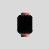 Men Vision of Super Accessories | Black Smartwatch With Red Flames And White Logo