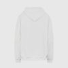 Men Vision of Super Sweatshirts | Off White Hoodie With Embroidered Flaming Heart