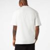 Men Vision of Super T-Shirts | White T-Shirt With White Embroidered Flames