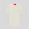 Men Vision of Super T-Shirts | Sand T-Shirt With Embroidered Flaming Heart