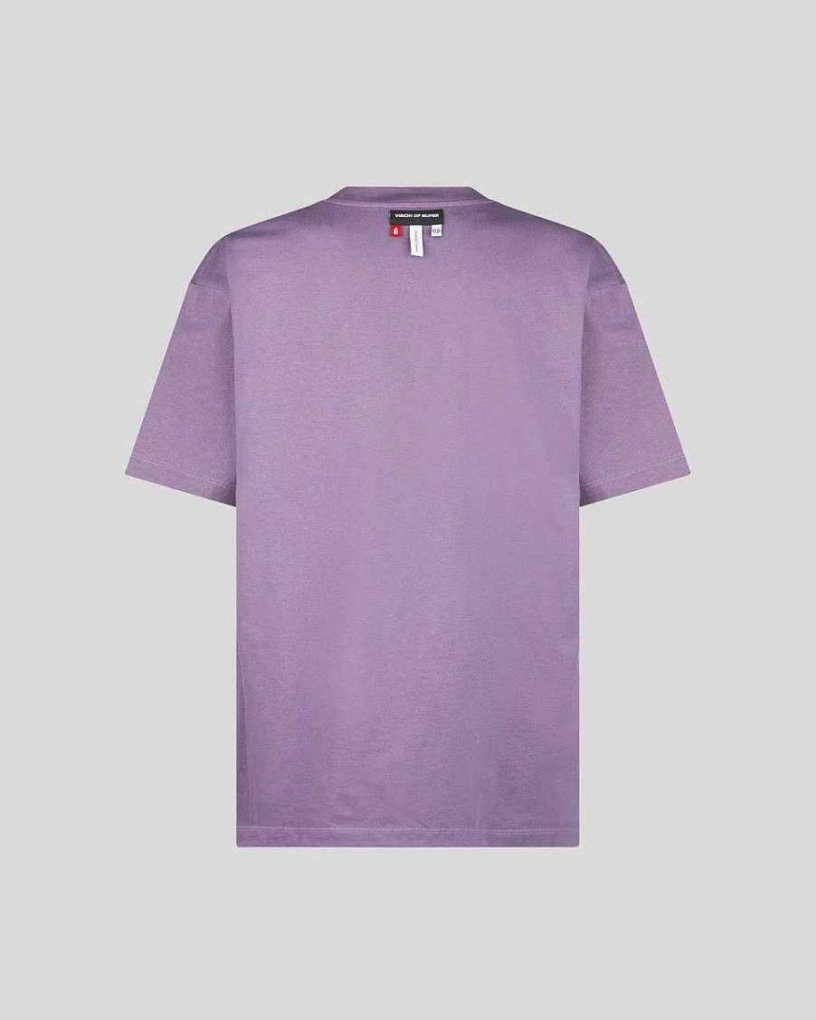 Men Vision of Super T-Shirts | Purple T-Shirt With Tiger Graphics