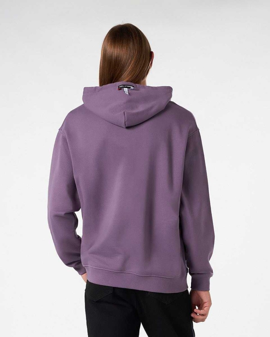 Men Vision of Super Sweatshirts | Purple Hoodie With Butterfly Graphics