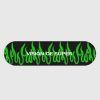 Men Vision of Super Accessories | Black Skateboard With Green Spray Flames