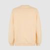 Men Vision of Super Sweatshirts | Peach Crewneck With Embroidered Flaming Heart