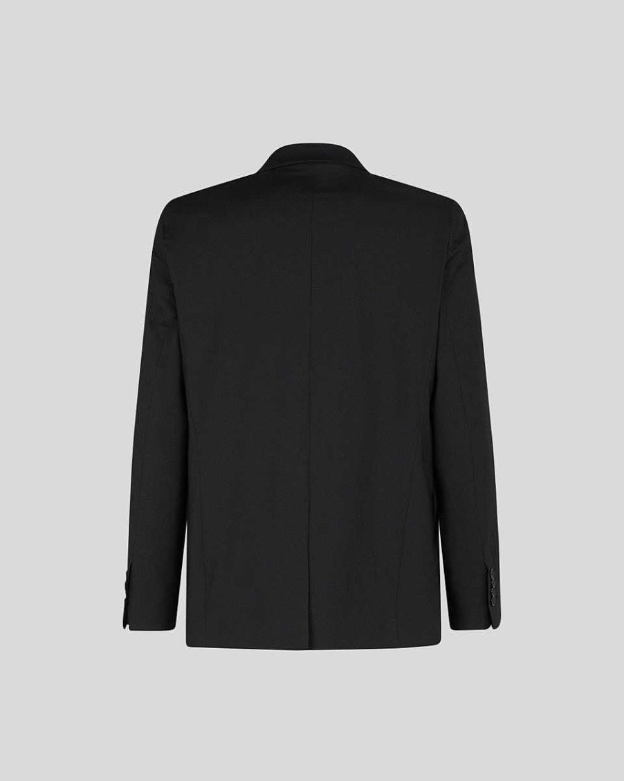 Men Vision of Super Suits | Black Blazer With Internal Flames