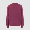 Men Vision of Super Sweatshirts | Grape Wine Crewneck With Embroidered Logo