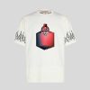 Men Vision of Super T-Shirts | White T-Shirt With Red Bull 64 Bars Print